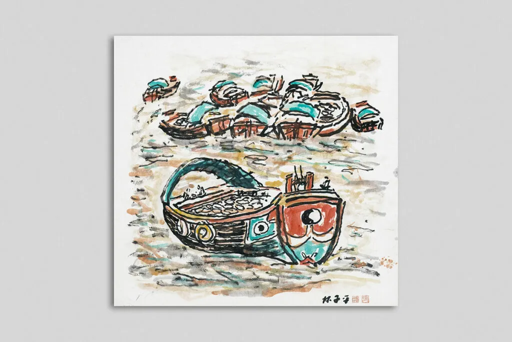 Lim Tze Peng River Scene, after restoration